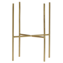 Suporte de metal dourado para planta de interior