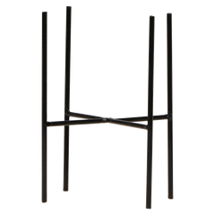Suporte de metal preto para planta de interior