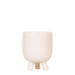 Pote decorativo de travertino de goma