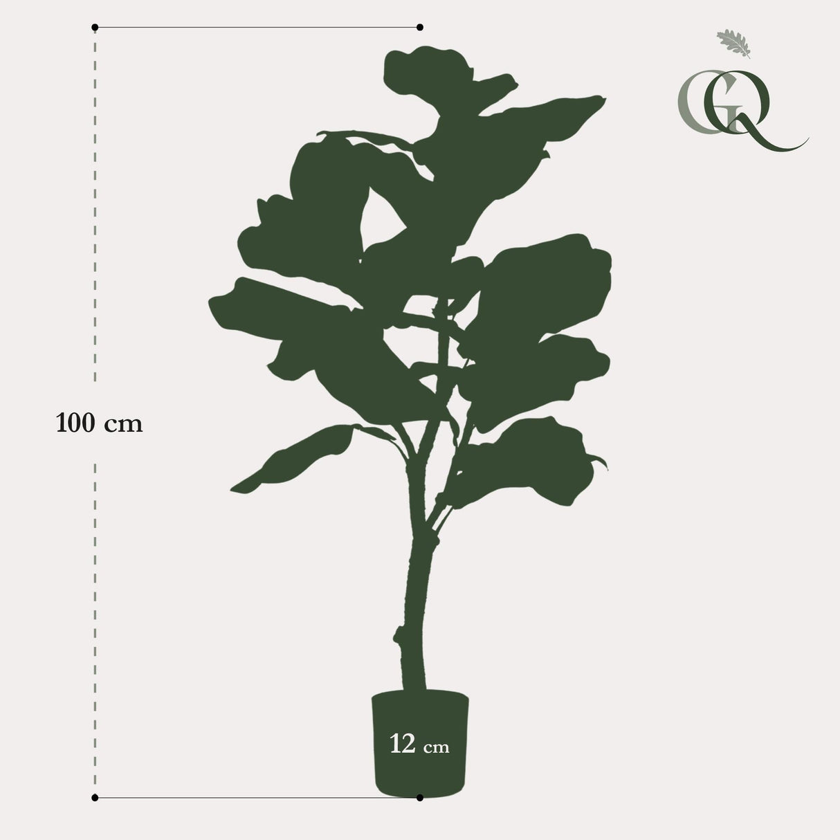 Livraison plante Ficus Lyrata plante artificielle - h100cm, Ø12cm