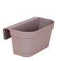 Livraison plante Jardinière de balcon en plastique taupe avec système de suspension - 36cm de large