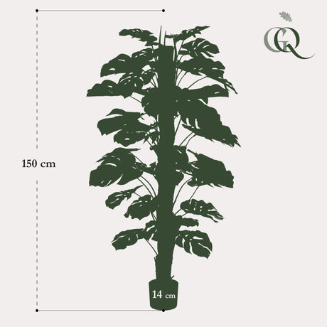 Livraison plante Monstera Deliciosa plante artificielle - h150cm, Ø12cm