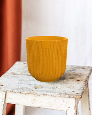Elho Jazz Pot redondo amarelo âmbar 14 cm